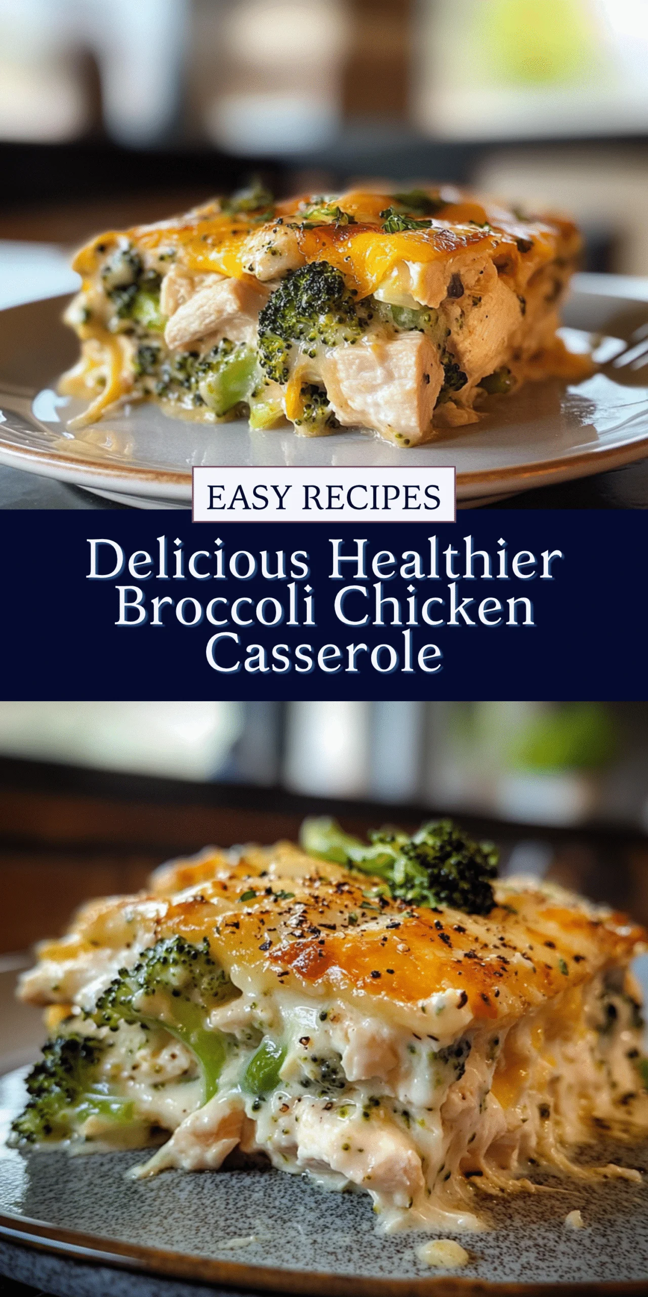 Delicious Healthier Broccoli Chicken Casserole