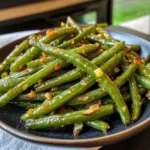 Crispy Air Fryer Garlic Roasted Green Beans