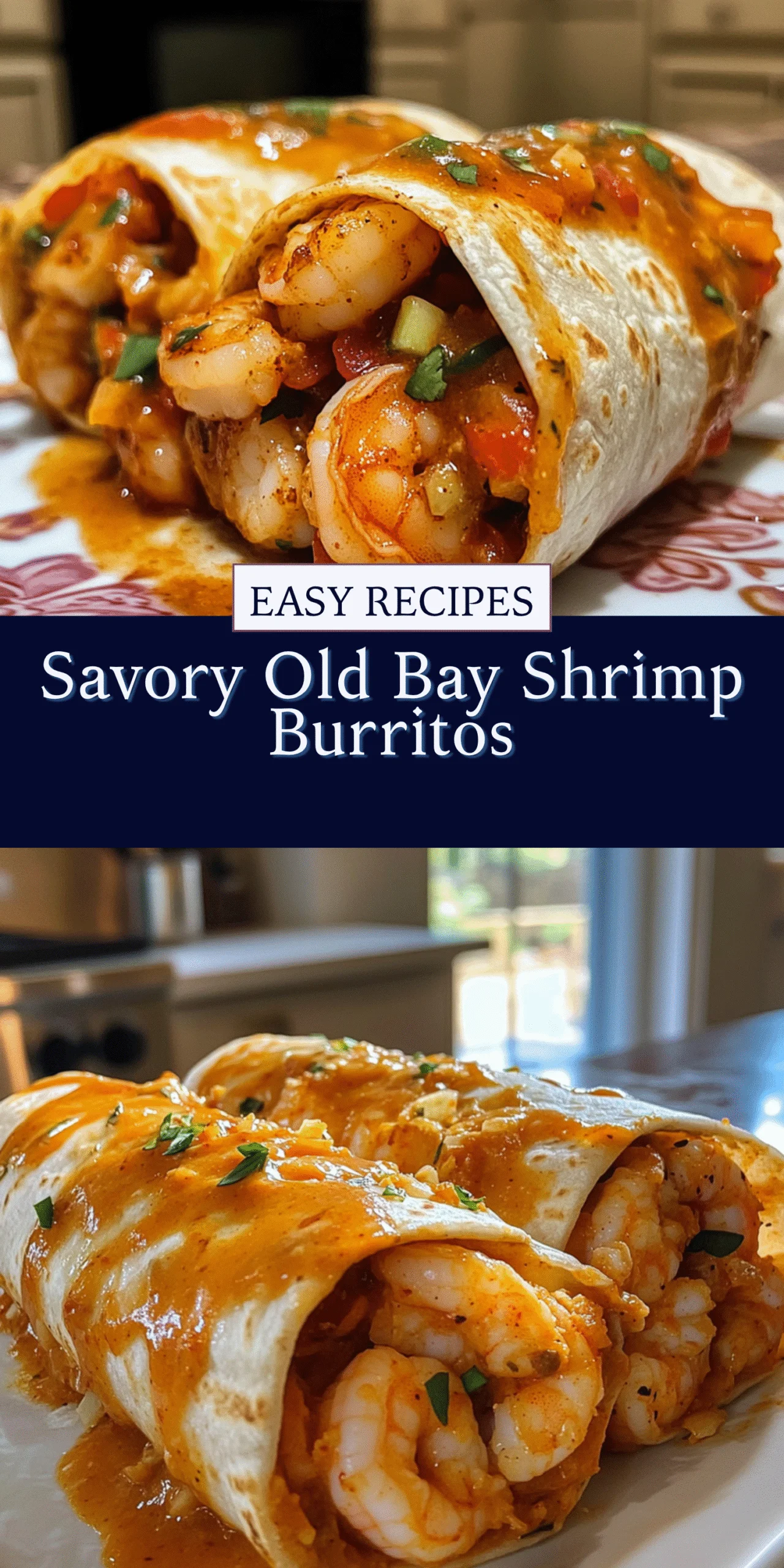 Savory Old Bay Shrimp Burritos