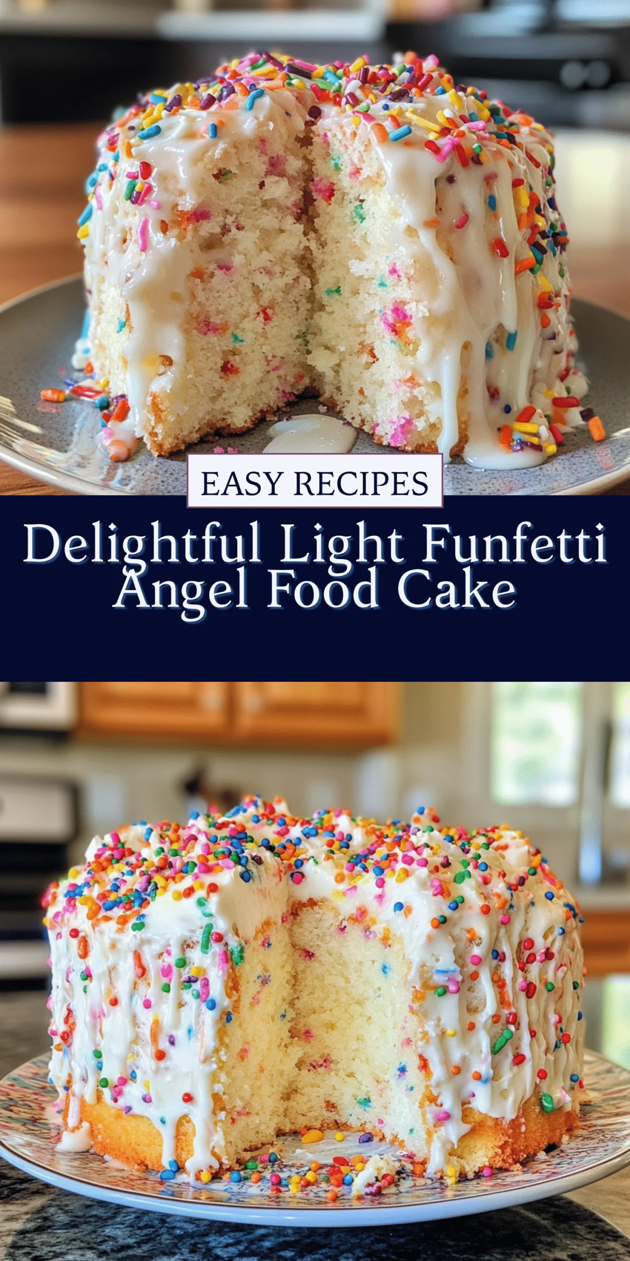 Delightful Light Funfetti Angel Food Cake