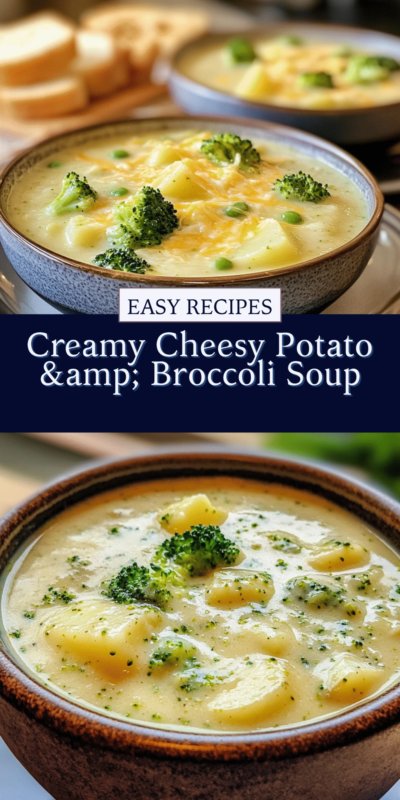 Creamy Cheesy Potato & Broccoli Soup