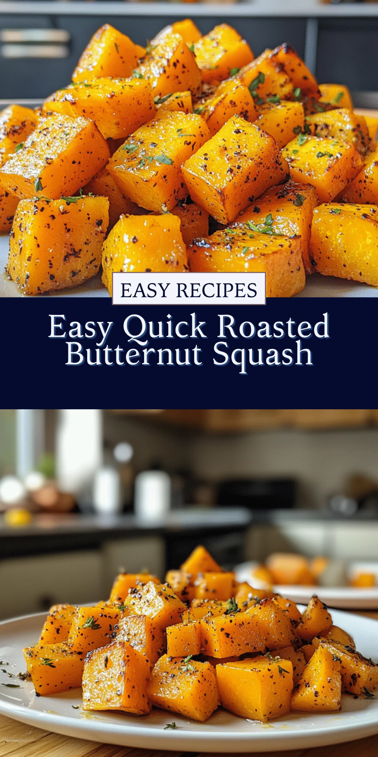 Easy Quick Roasted Butternut Squash
