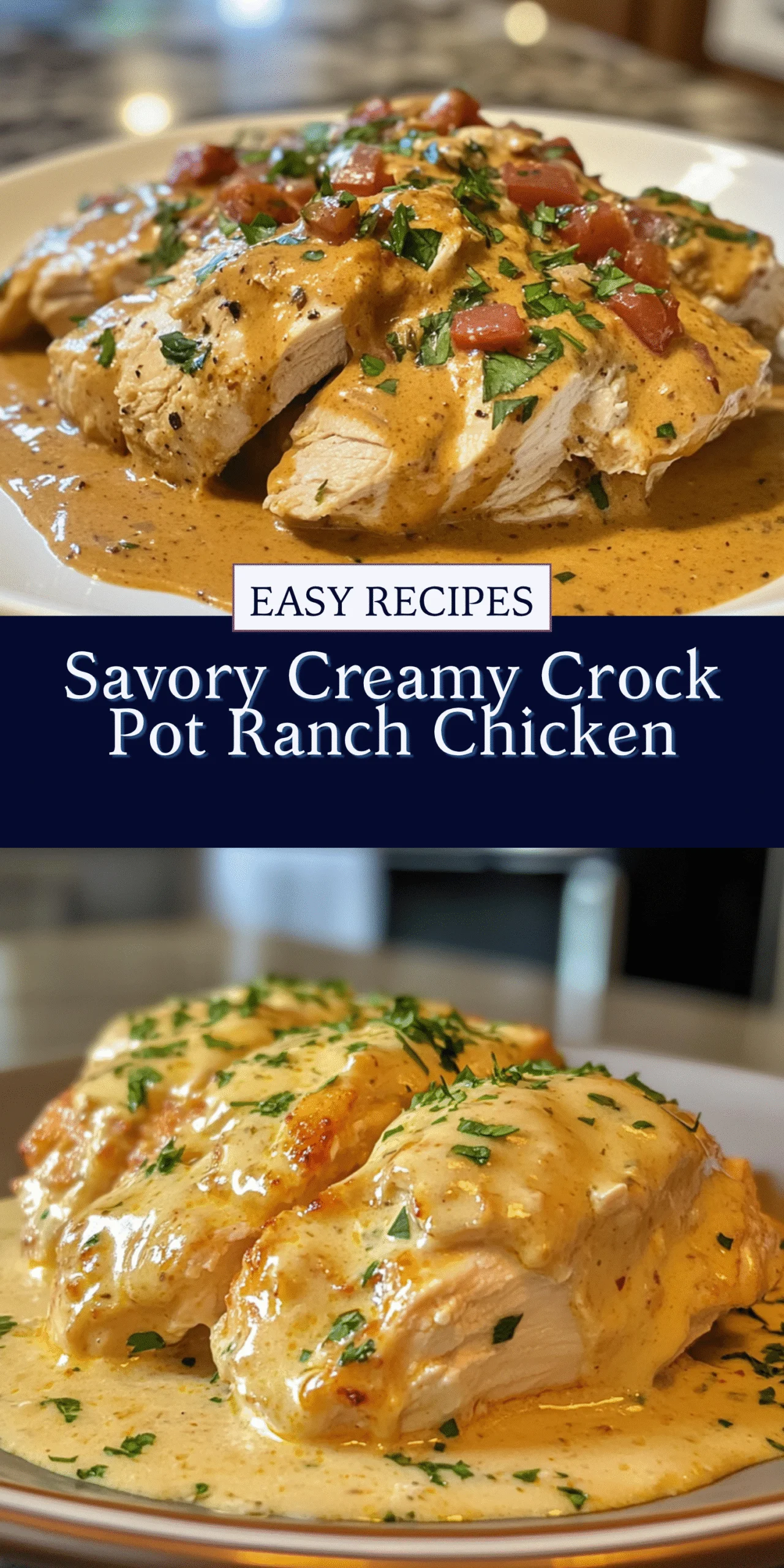 Savory Creamy Crock Pot Ranch Chicken
