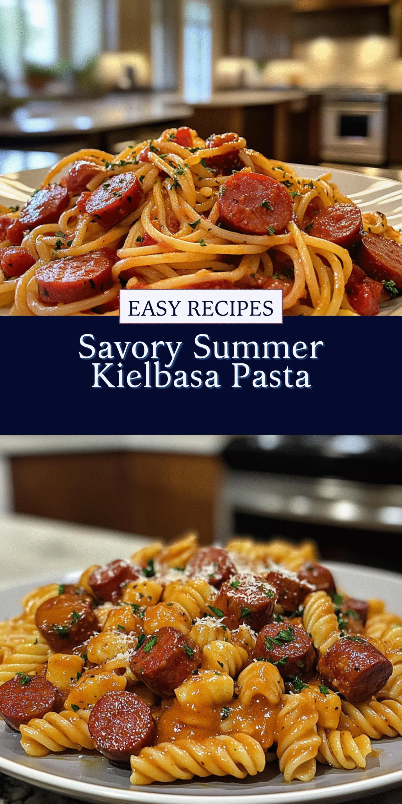 Savory Summer Kielbasa Pasta