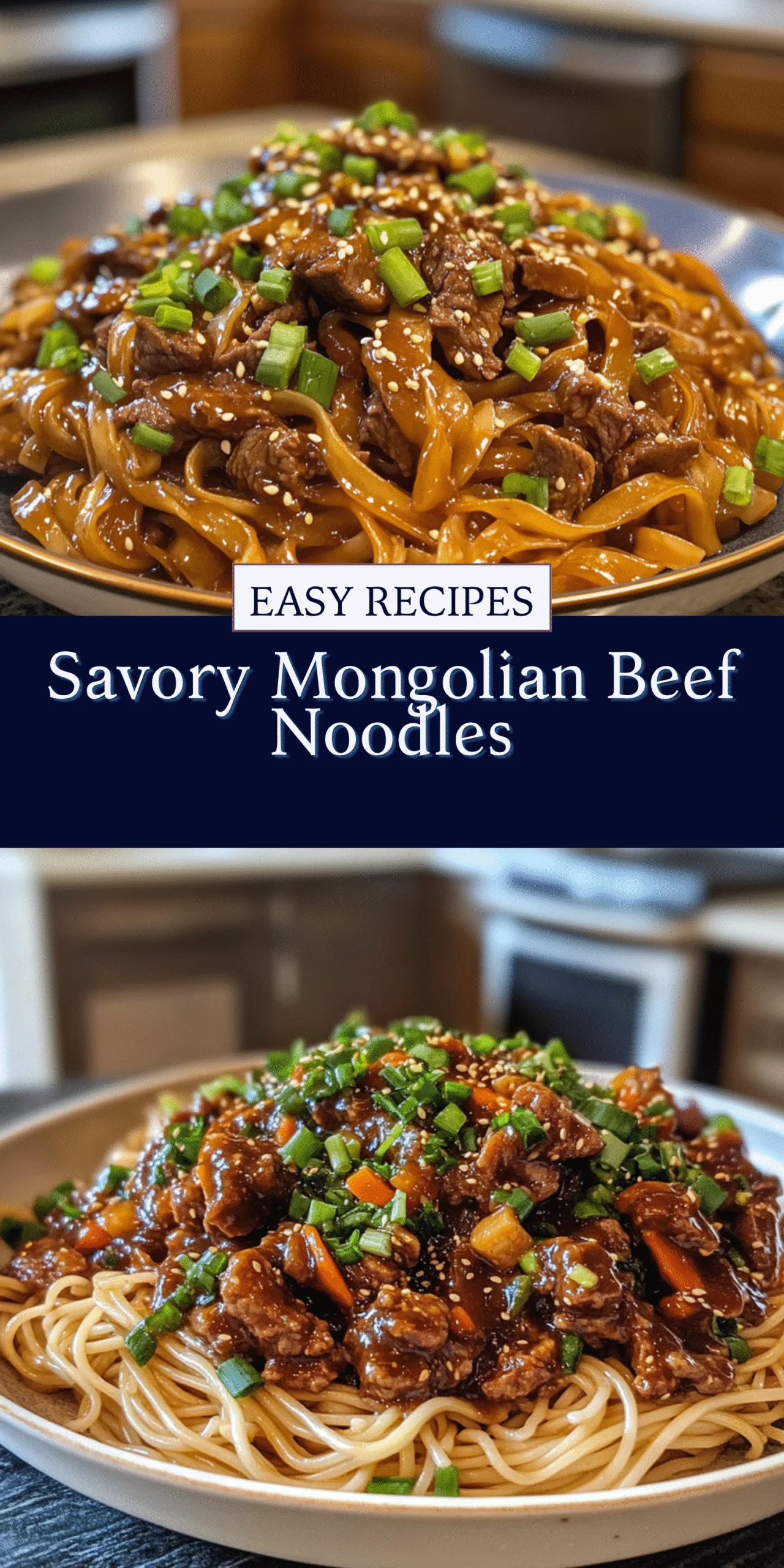 Savory Mongolian Beef Noodles