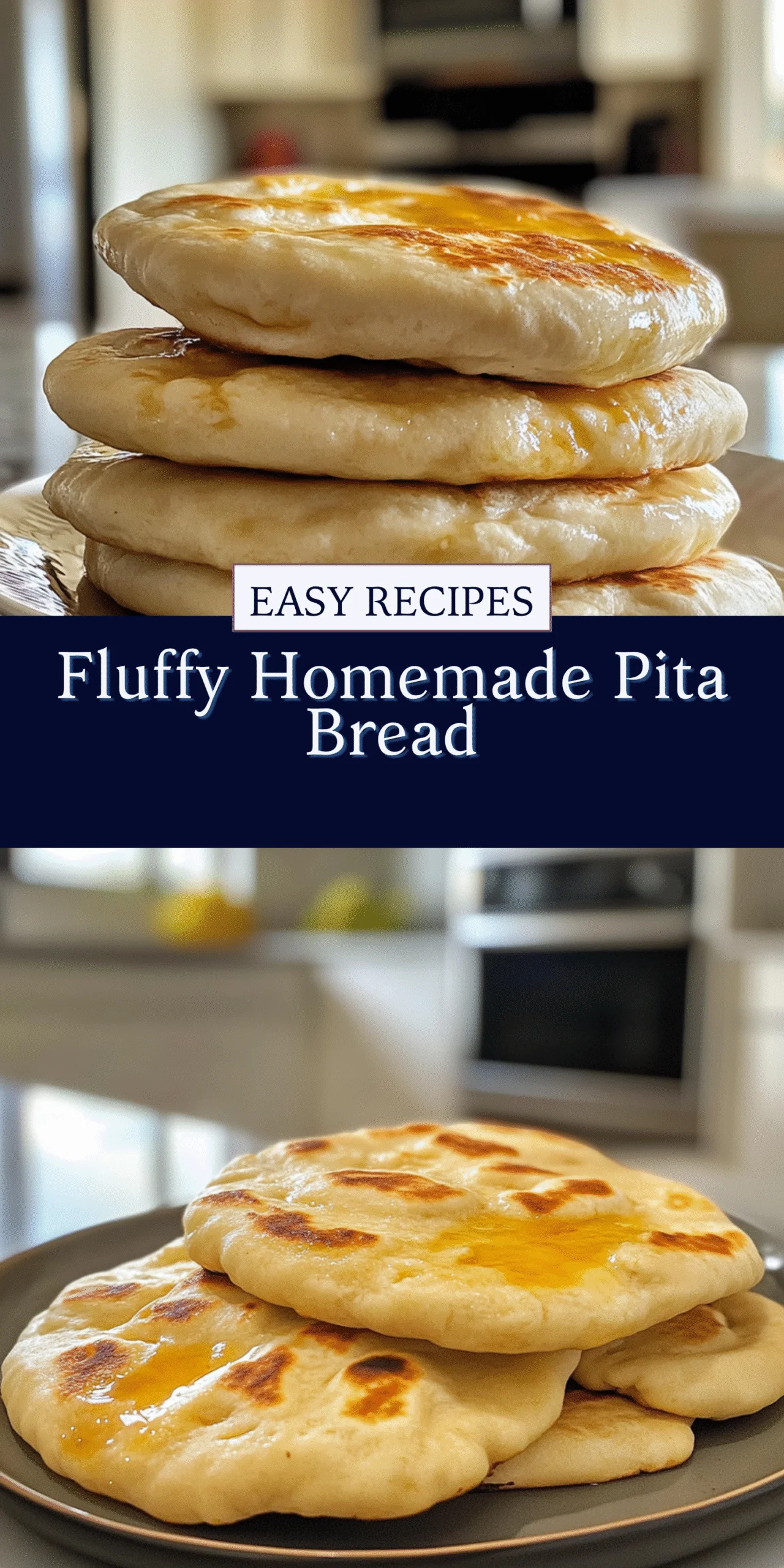 Fluffy Homemade Pita Bread