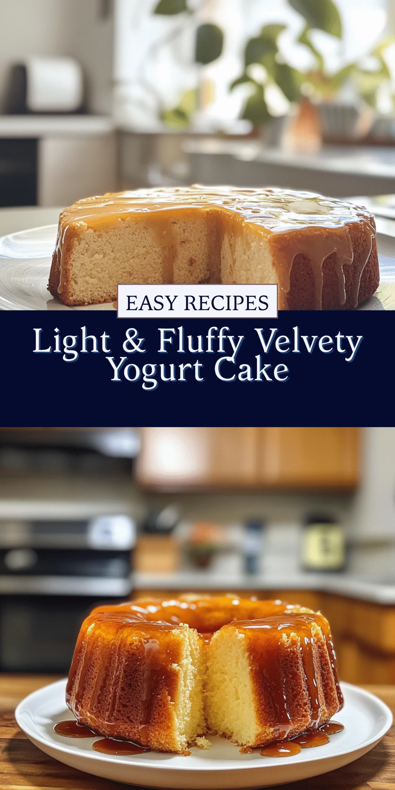 Light & Fluffy Velvety Yogurt Cake