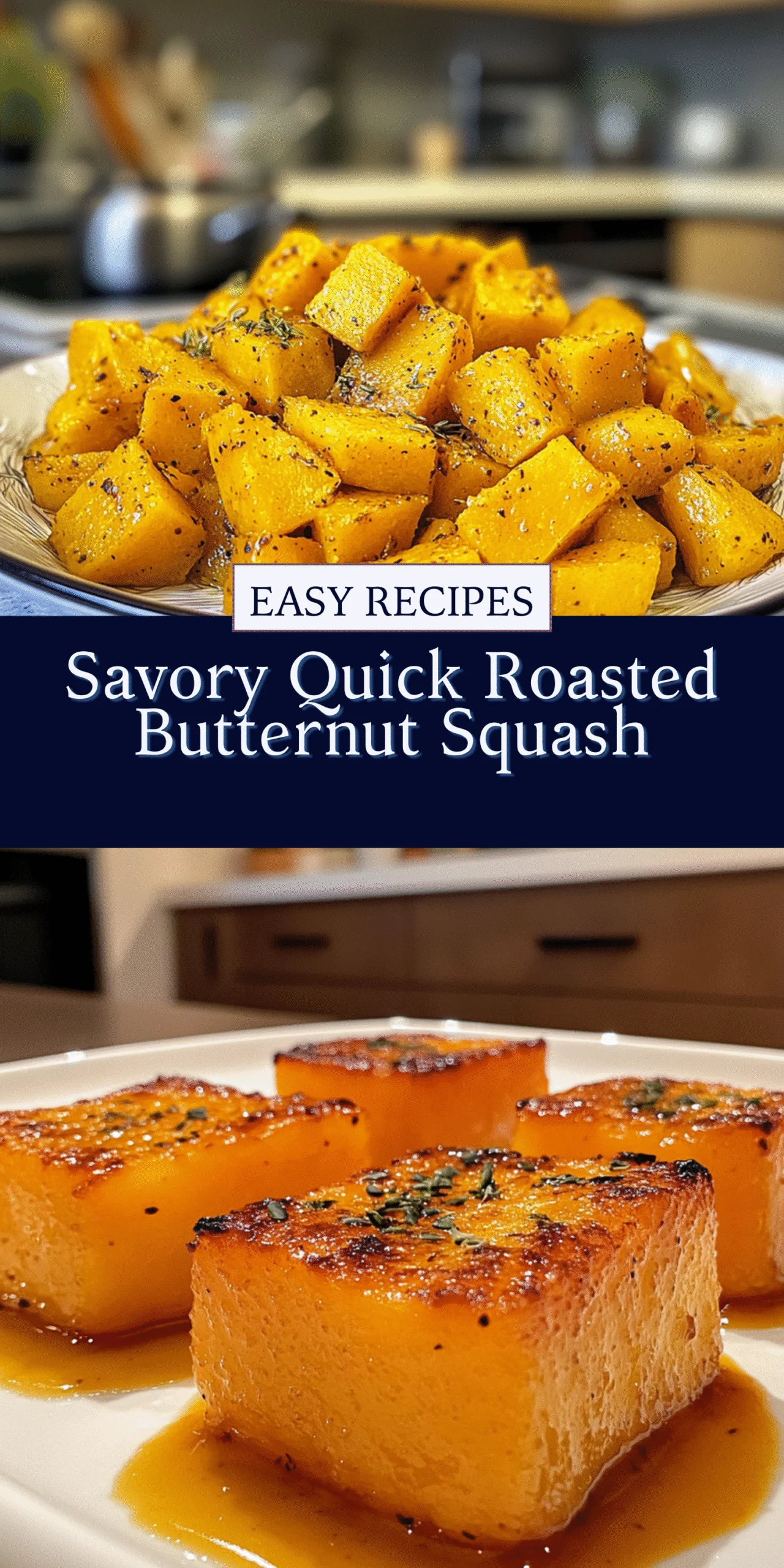 Savory Quick Roasted Butternut Squash