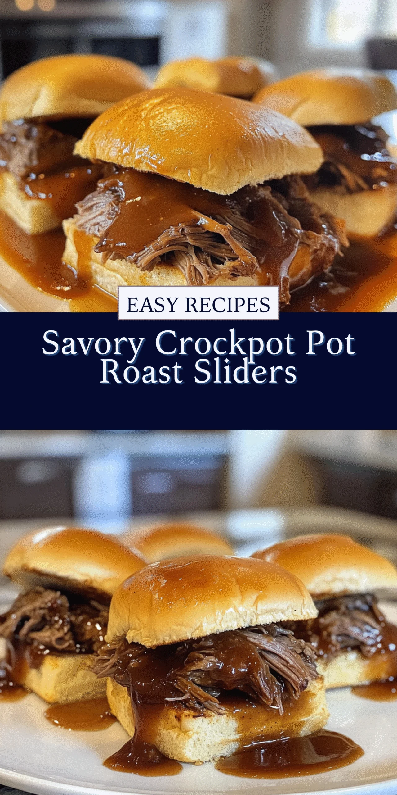 Savory Crockpot Pot Roast Sliders