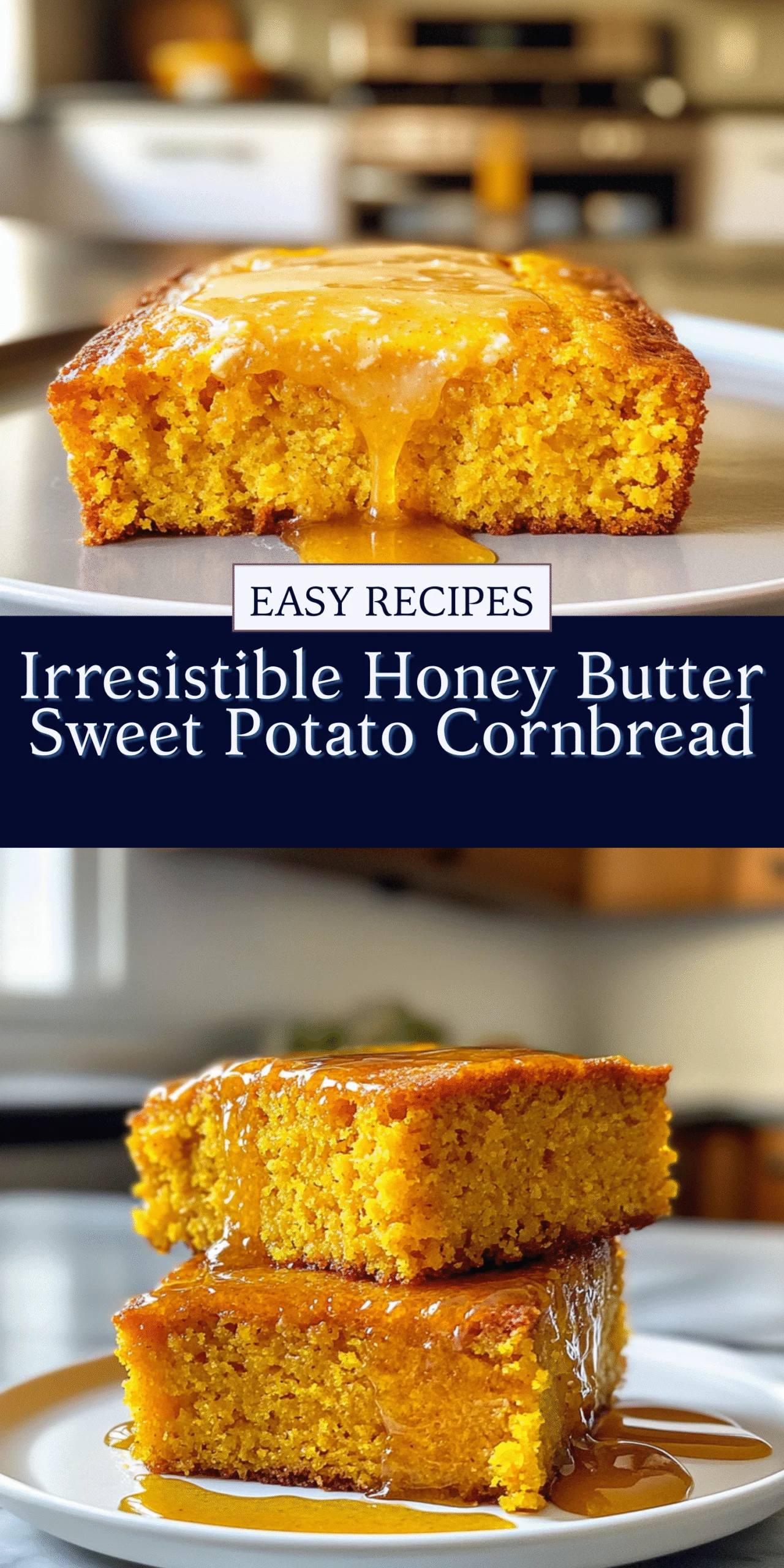 Irresistible Honey Butter Sweet Potato Cornbread