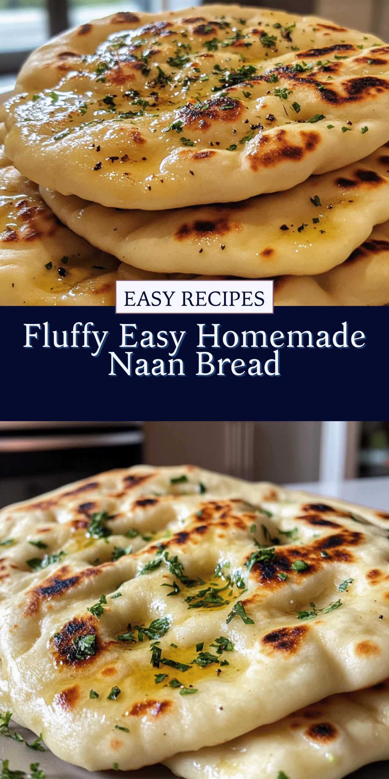 Fluffy Easy Homemade Naan Bread