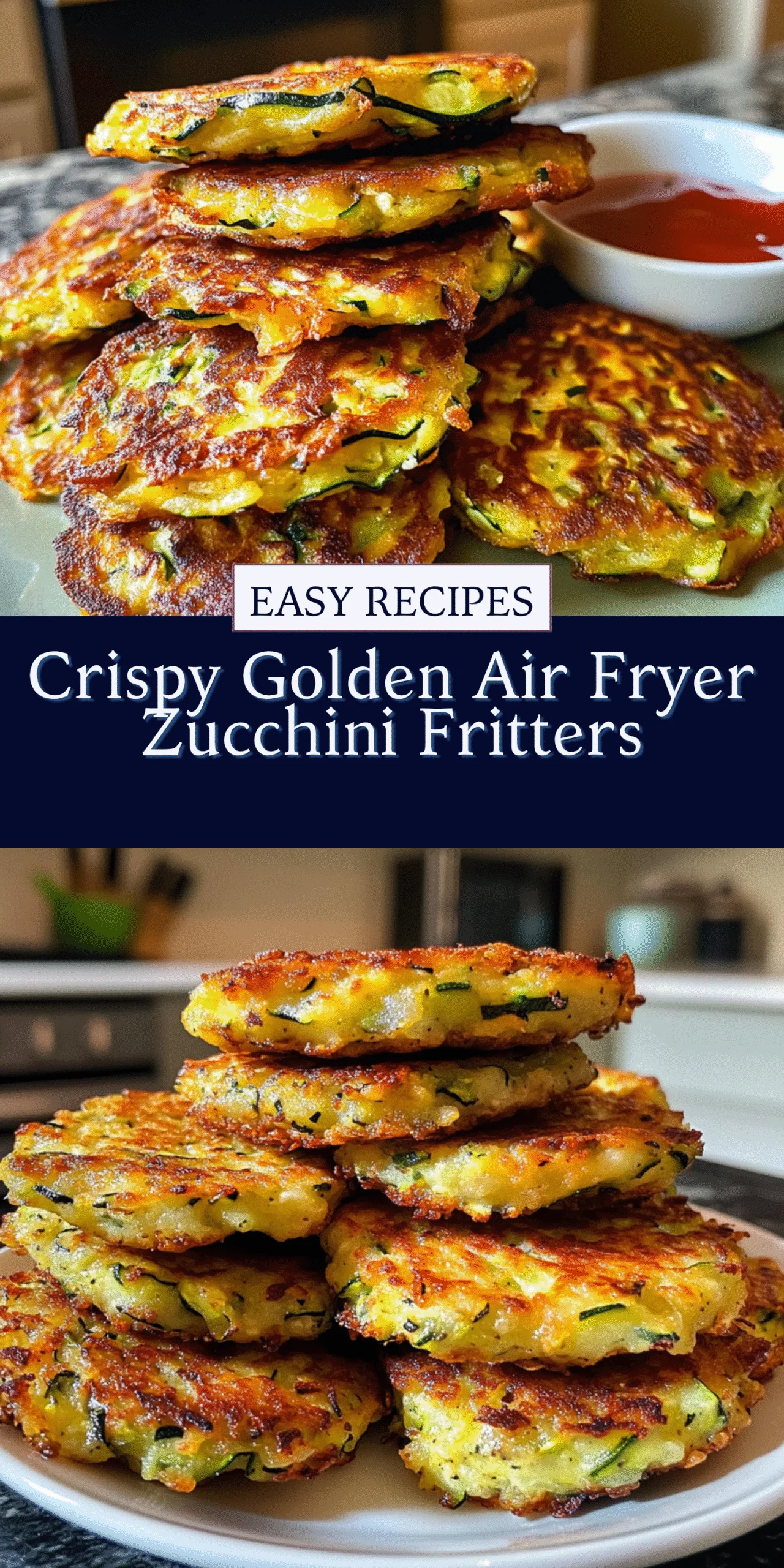 Crispy Golden Air Fryer Zucchini Fritters