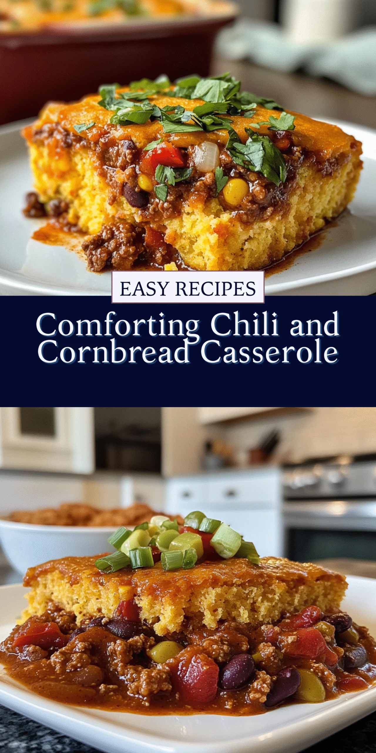 Comforting Chili and Cornbread Casserole