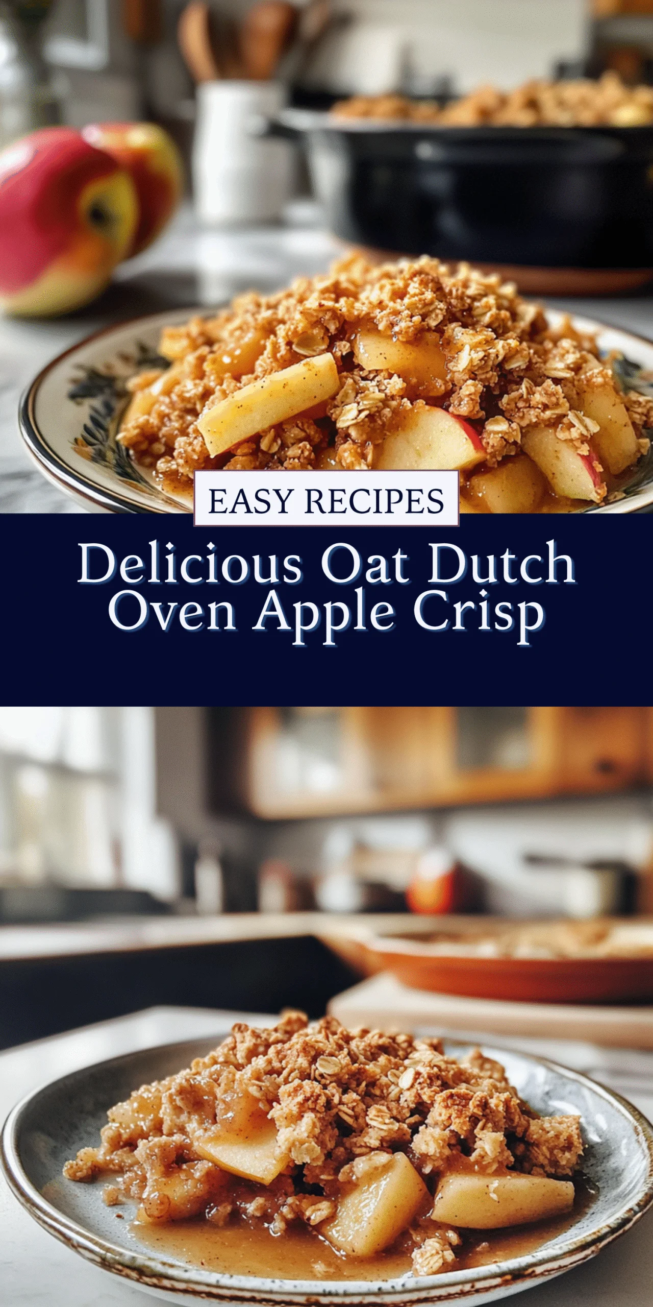 Delicious Oat Dutch Oven Apple Crisp