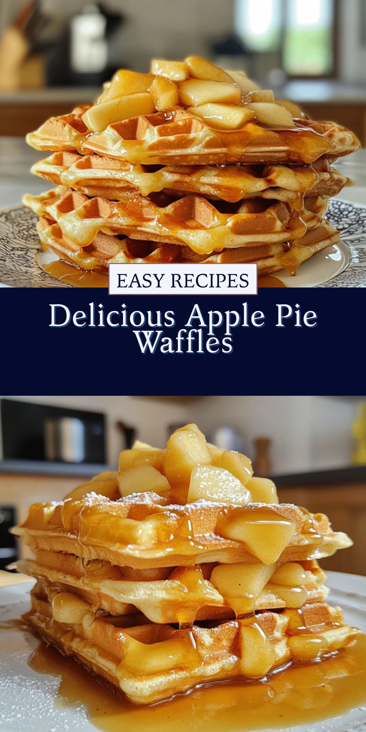 Delicious Apple Pie Waffles