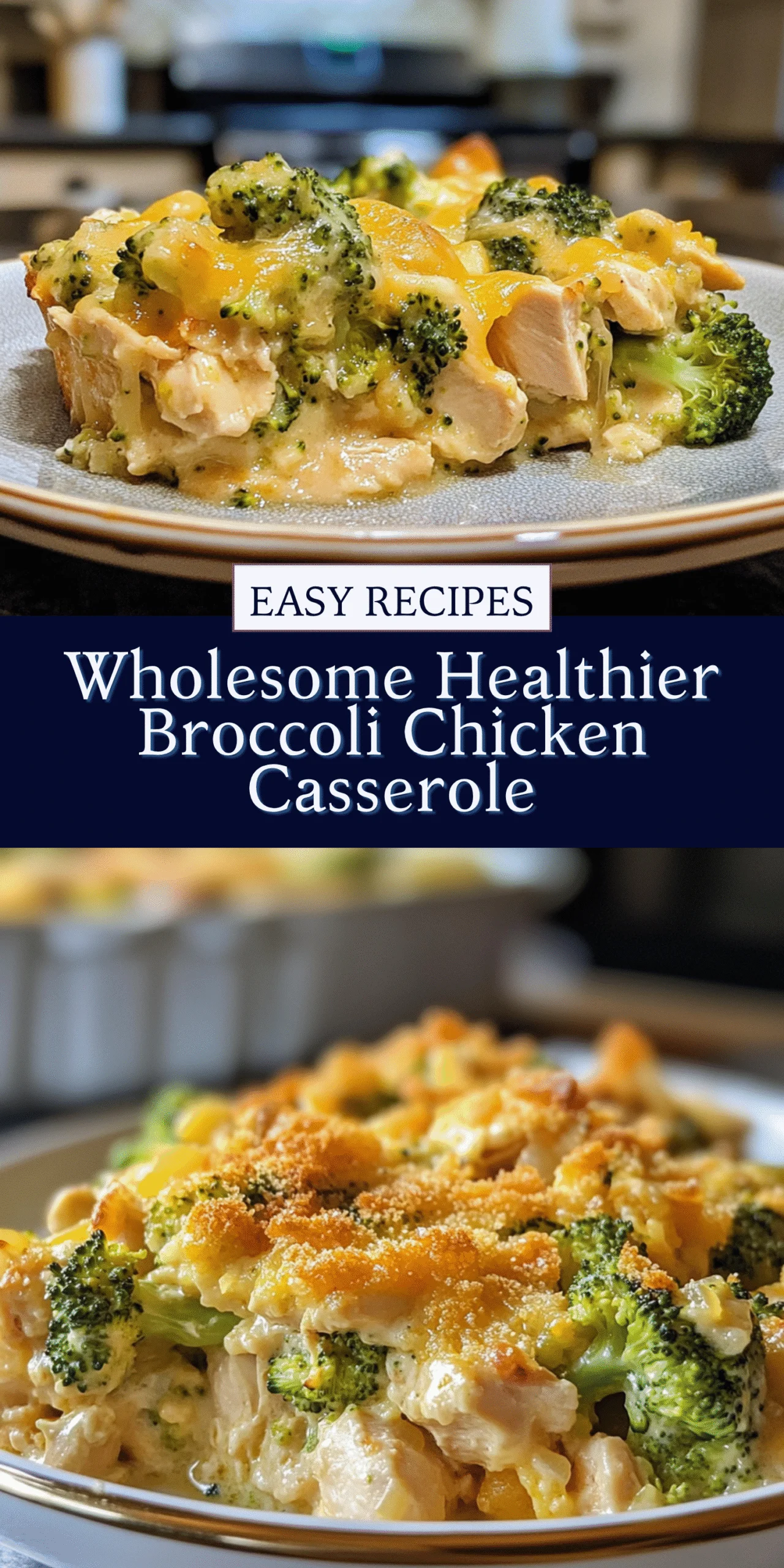 Wholesome Healthier Broccoli Chicken Casserole