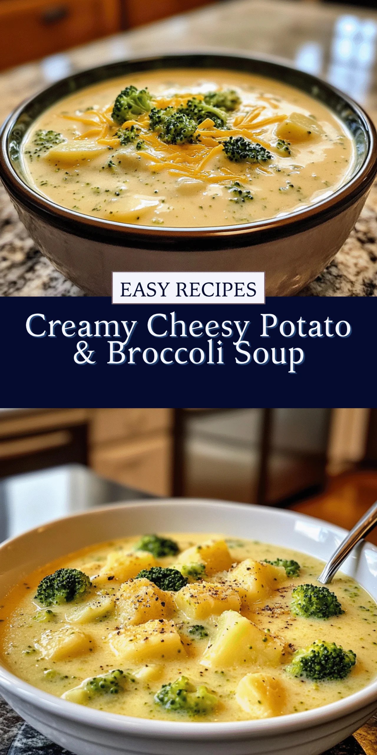Creamy Cheesy Potato & Broccoli Soup