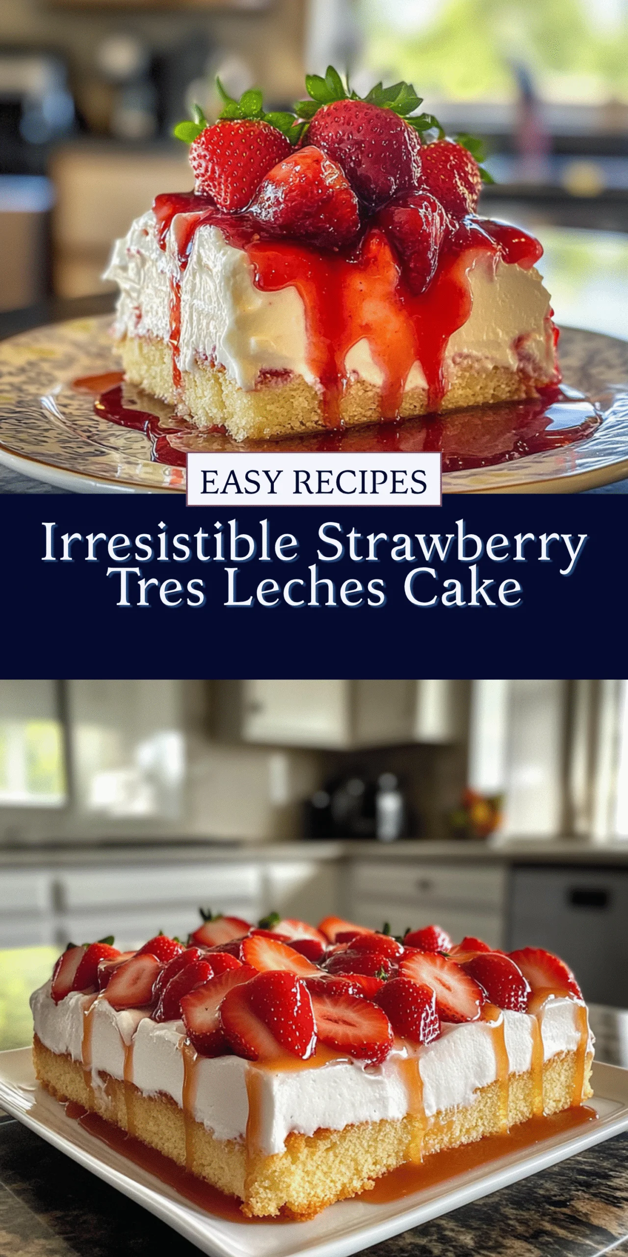 Irresistible Strawberry Tres Leches Cake