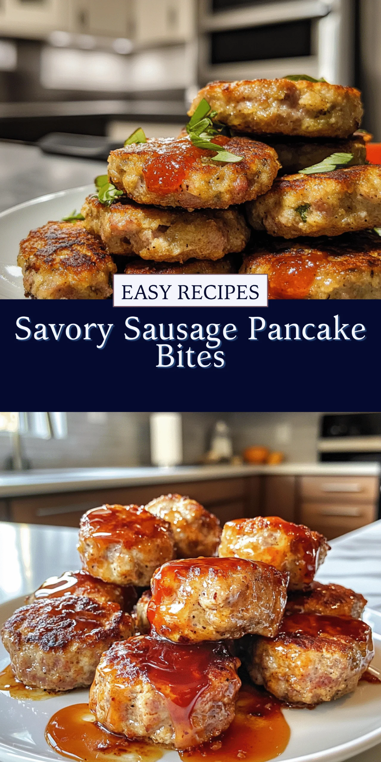 Savory Sausage Pancake Bites