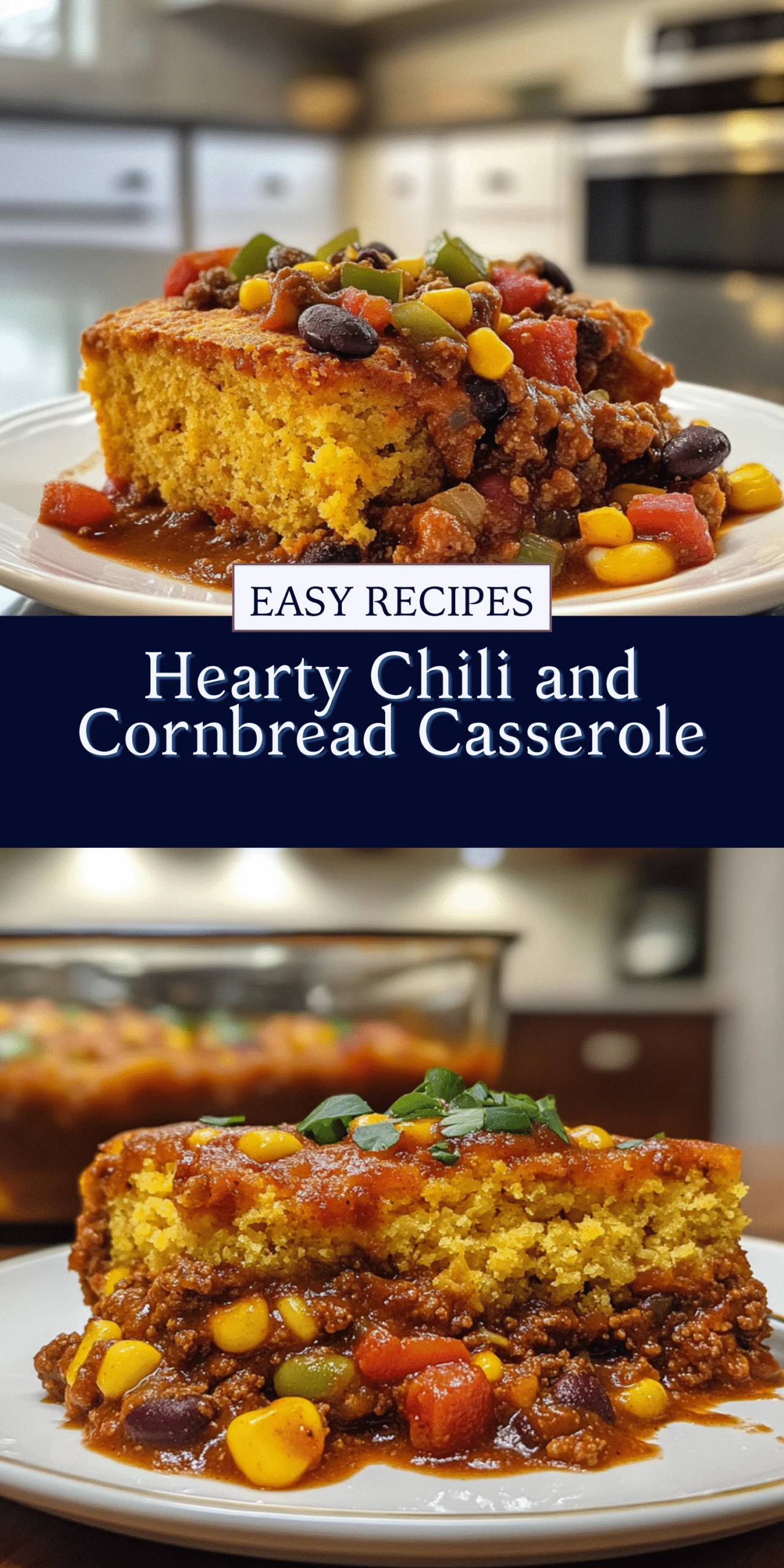 Hearty Chili and Cornbread Casserole