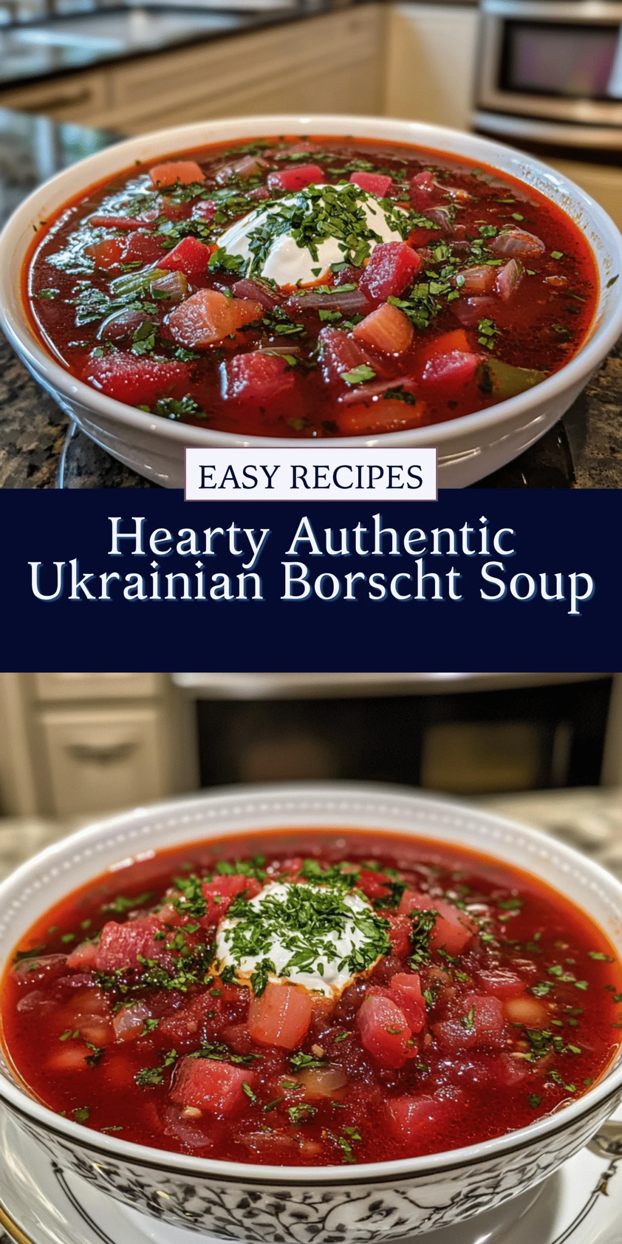Hearty Authentic Ukrainian Borscht Soup