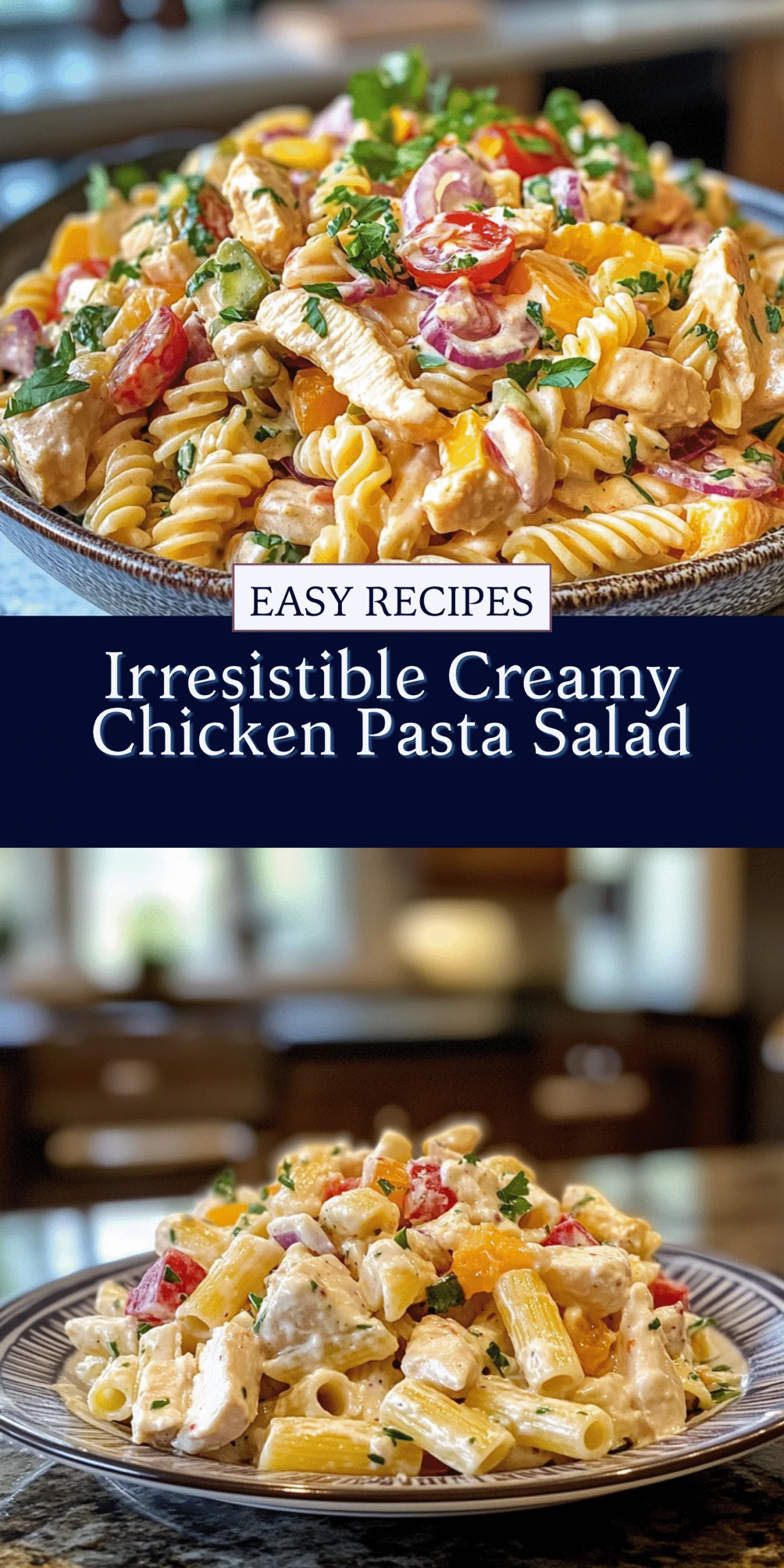 Irresistible Creamy Chicken Pasta Salad