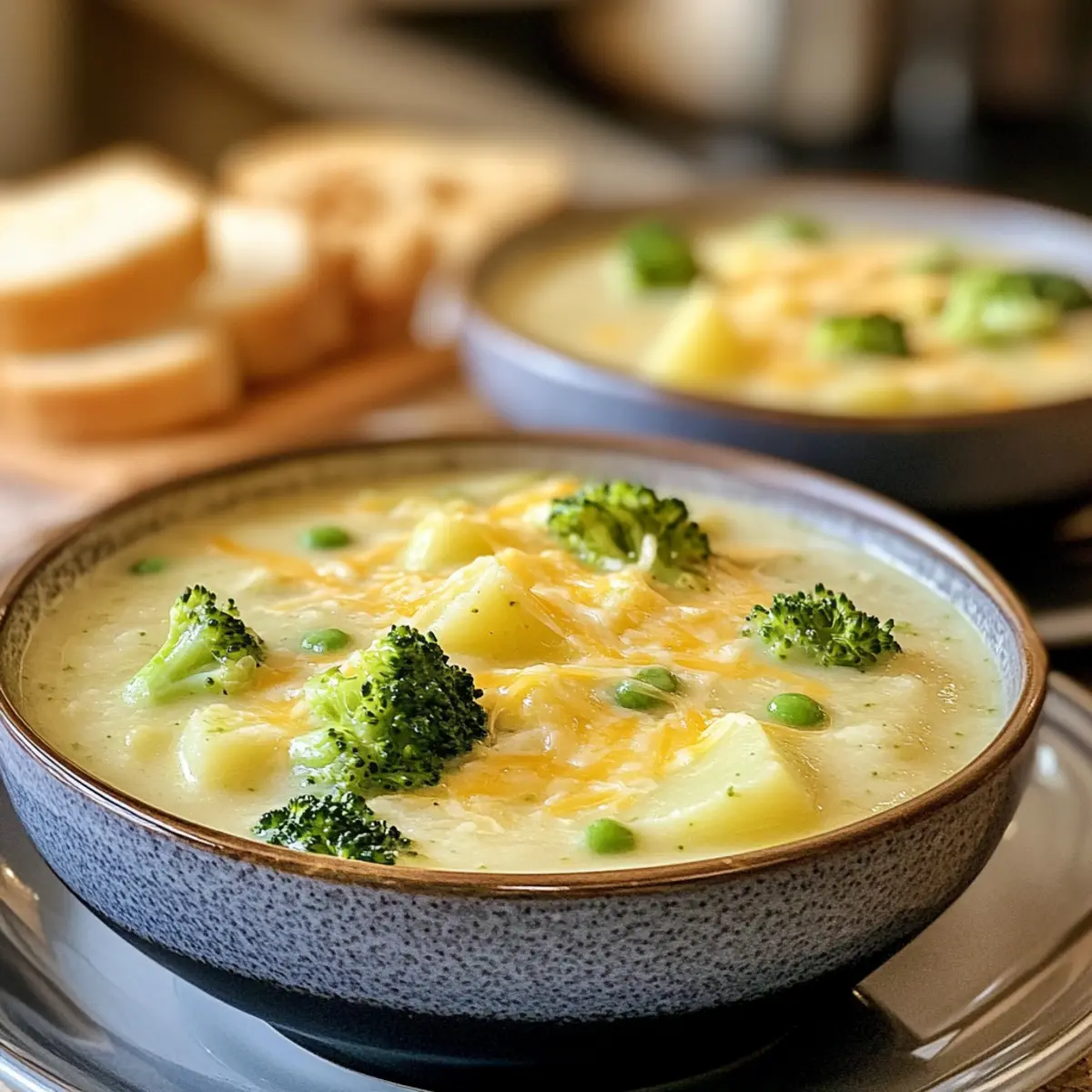 Creamy Cheesy Potato & Broccoli Soup