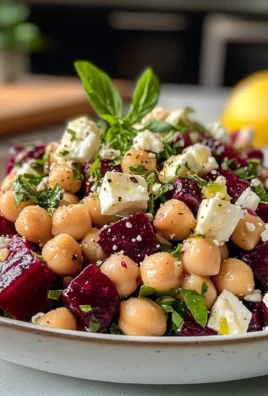 Zesty Chickpea, Beet & Feta Salad with Lemon