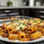 Comforting Beef Rigatoni Cheese Bake