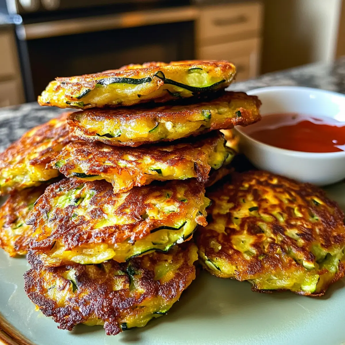 Crispy Golden Air Fryer Zucchini Fritters