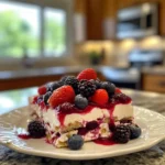 Refreshing No Bake Summer Berry Lasagna