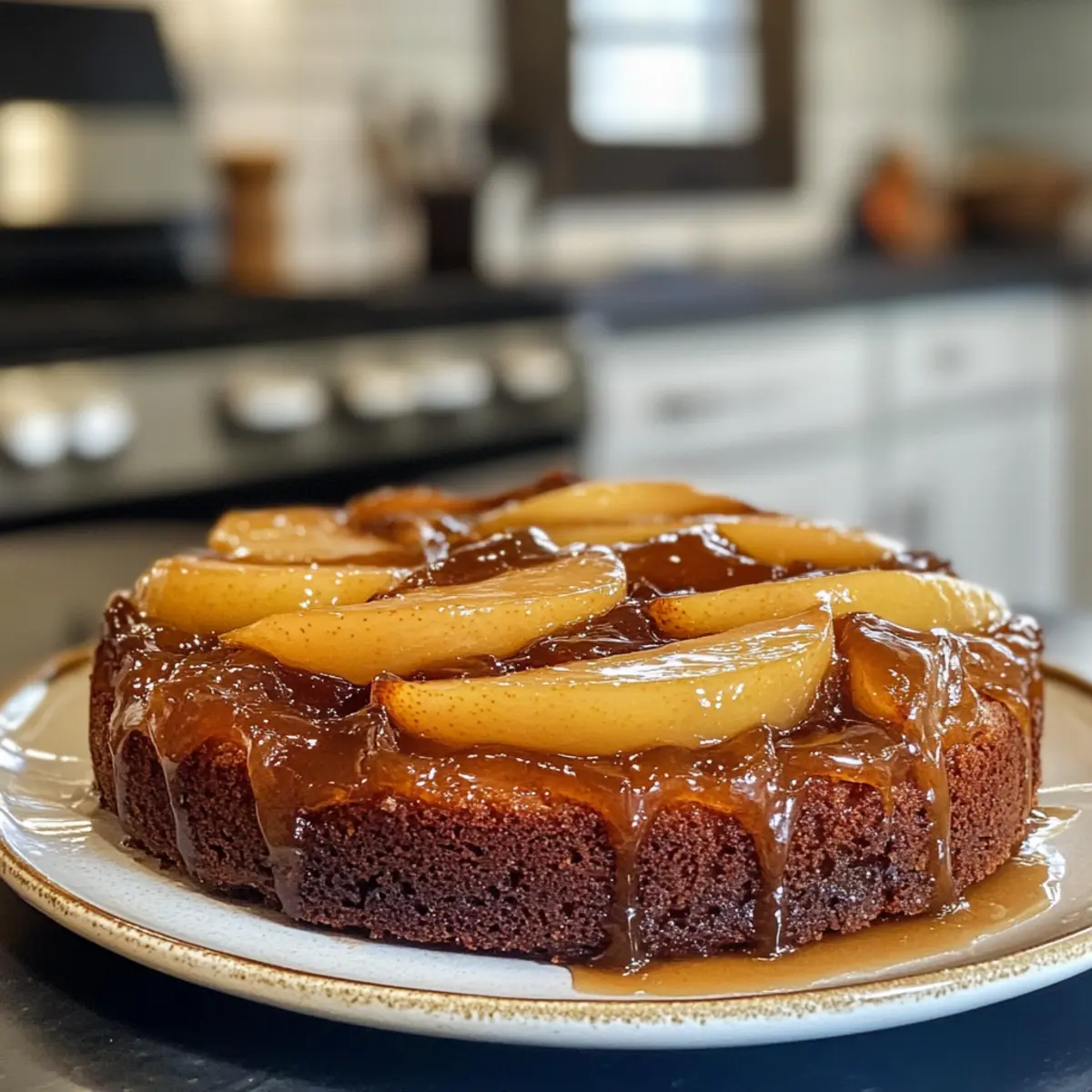 Irresistible Spiced Pear Upside Down Cake