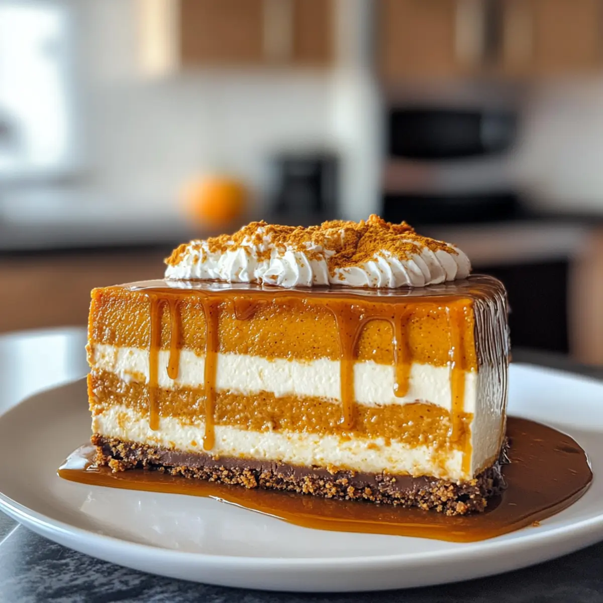 Decadent Layered Pumpkin Cheesecake