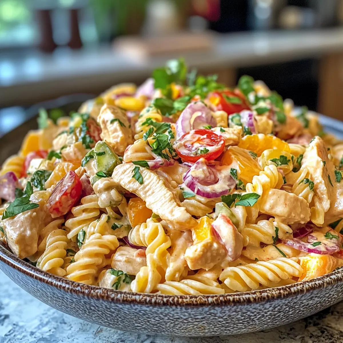 Irresistible Creamy Chicken Pasta Salad