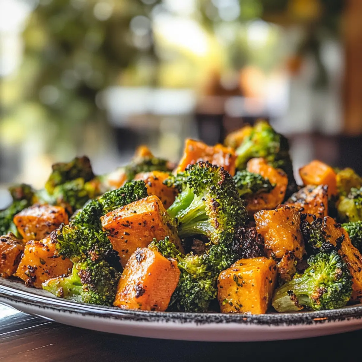 Savory Delicious Roasted Broccoli and Sweet Potatoes