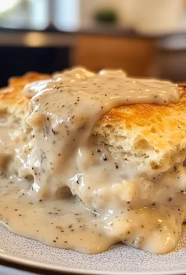 Hearty Lazy Biscuits & Gravy Breakfast Casserole