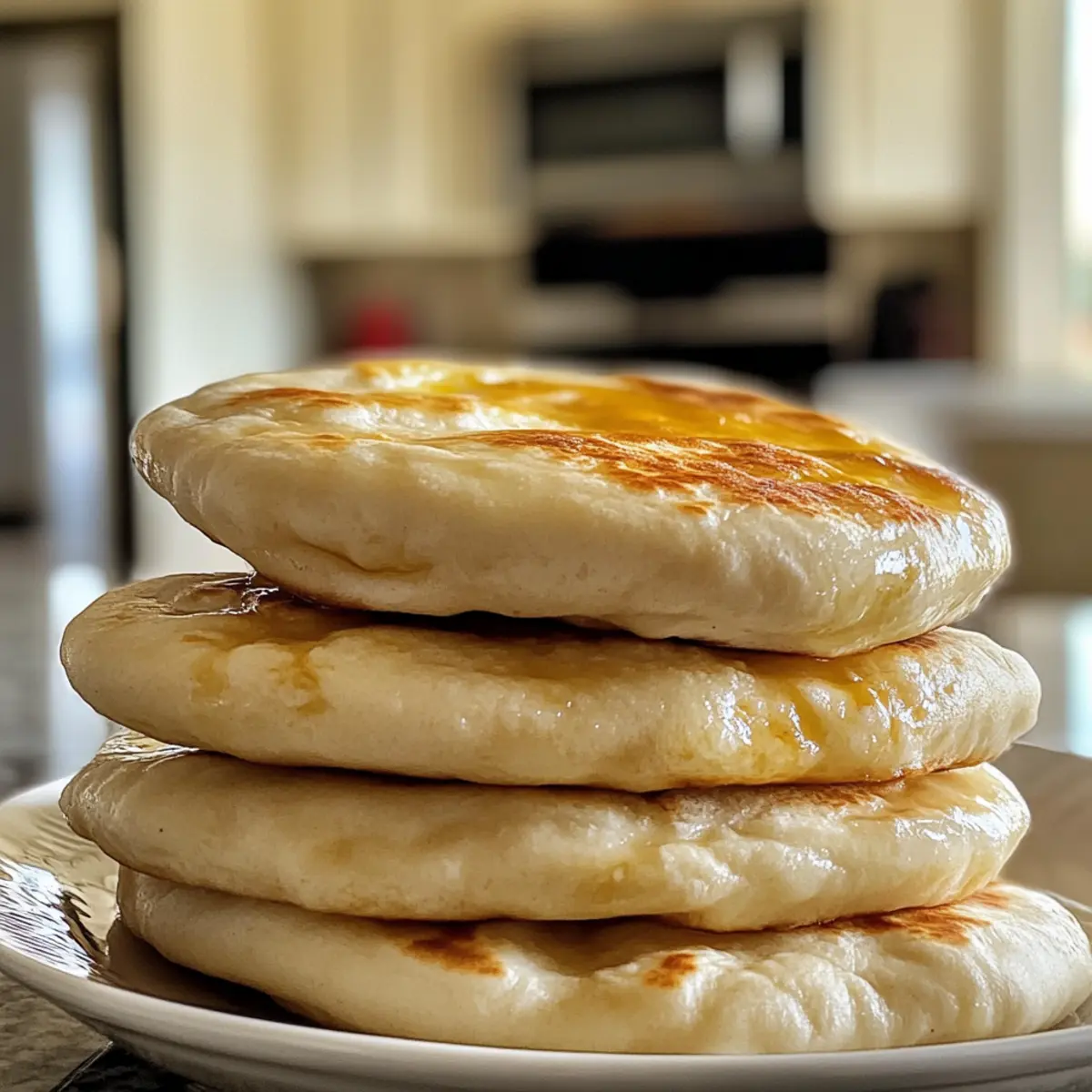 Fluffy Homemade Pita Bread