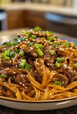 Savory Mongolian Beef Noodles