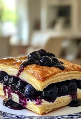 Luscious Blueberry Cream Cheese Puff Pastry