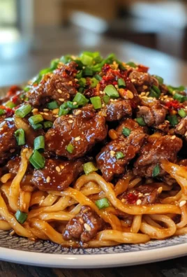Savory Mongolian Beef Noodles