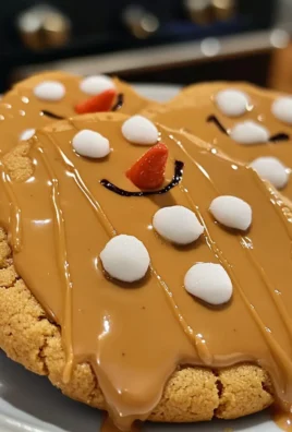 Irresistible Melted Snowman Peanut Butter Cookies