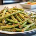 Crispy Air Fryer Garlic Roasted Green Beans