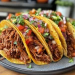 Savory Crockpot Mexican Shredded Beef Tacos
