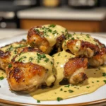 Savory Bobby Flay Chicken Thighs with Creamy Garlic Sauce