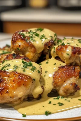 Savory Bobby Flay Chicken Thighs with Creamy Garlic Sauce