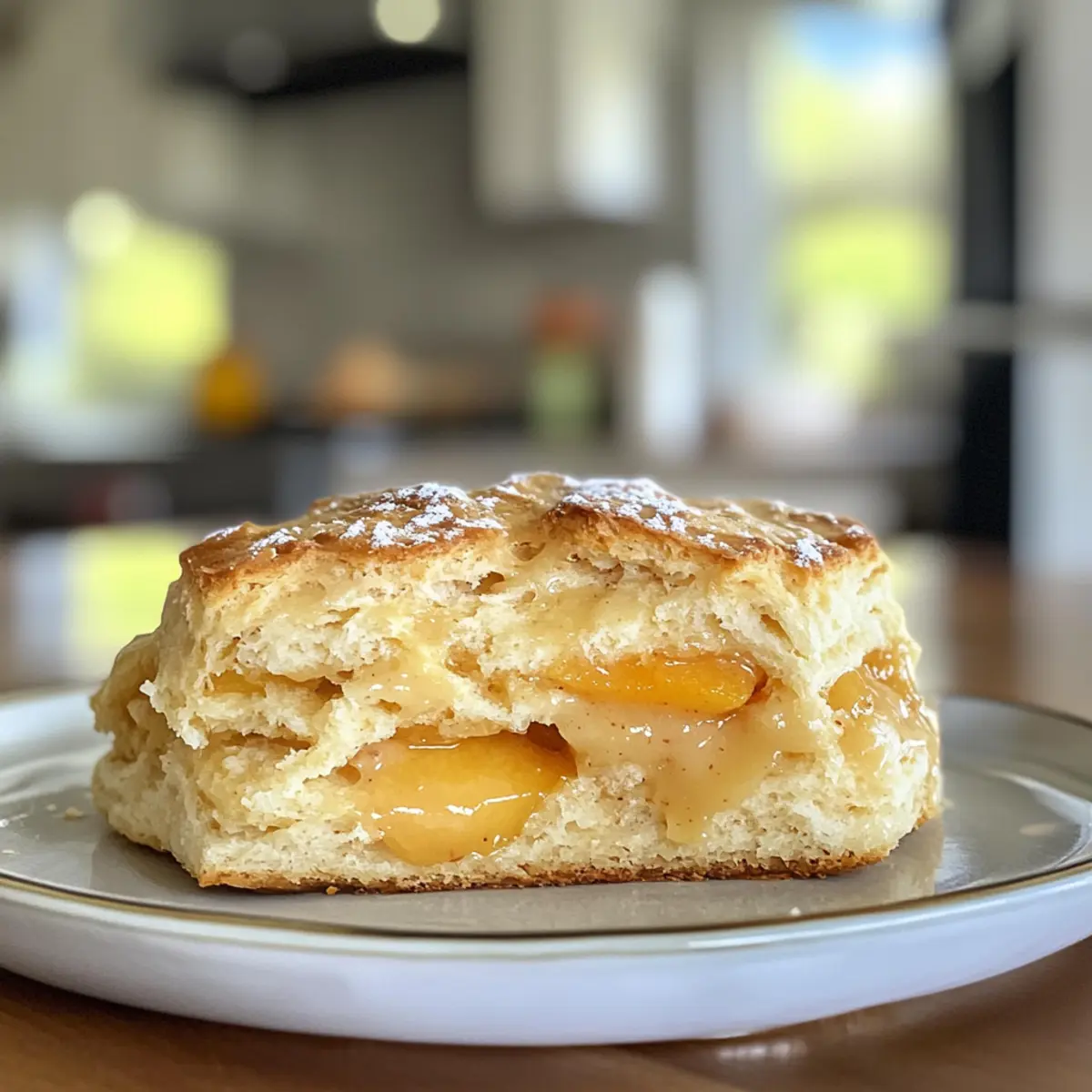 Fluffy Peach Butter Swim Biscuits