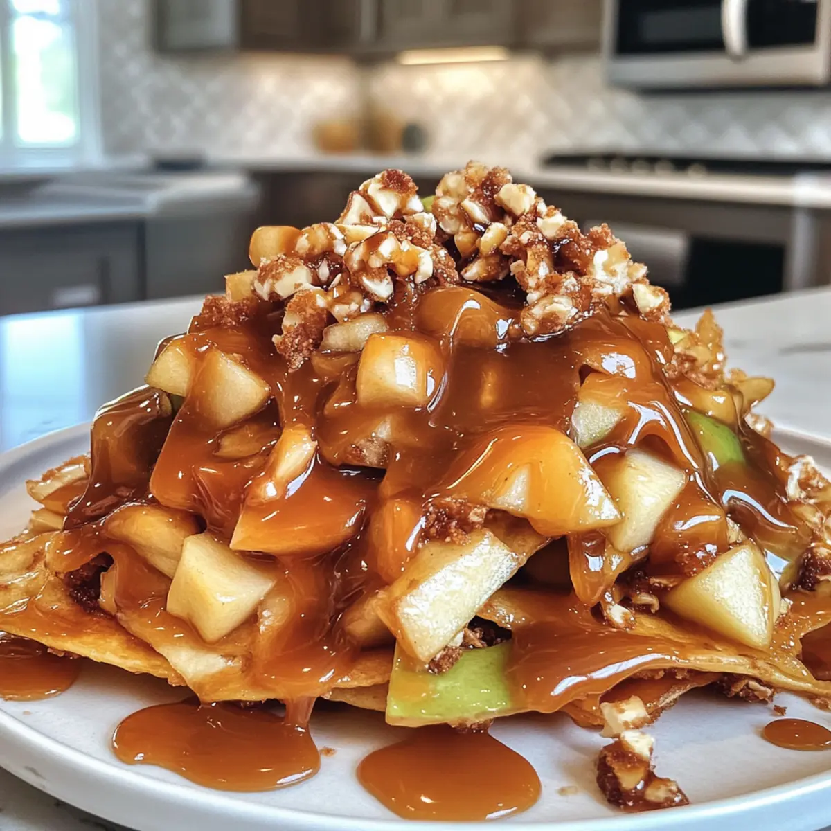 Decadent Caramel Apple Nachos