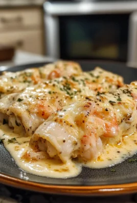 Creamy Shrimp Crab Alfredo Roll Ups