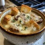 Rich Creamy French Onion and Mushroom Soup