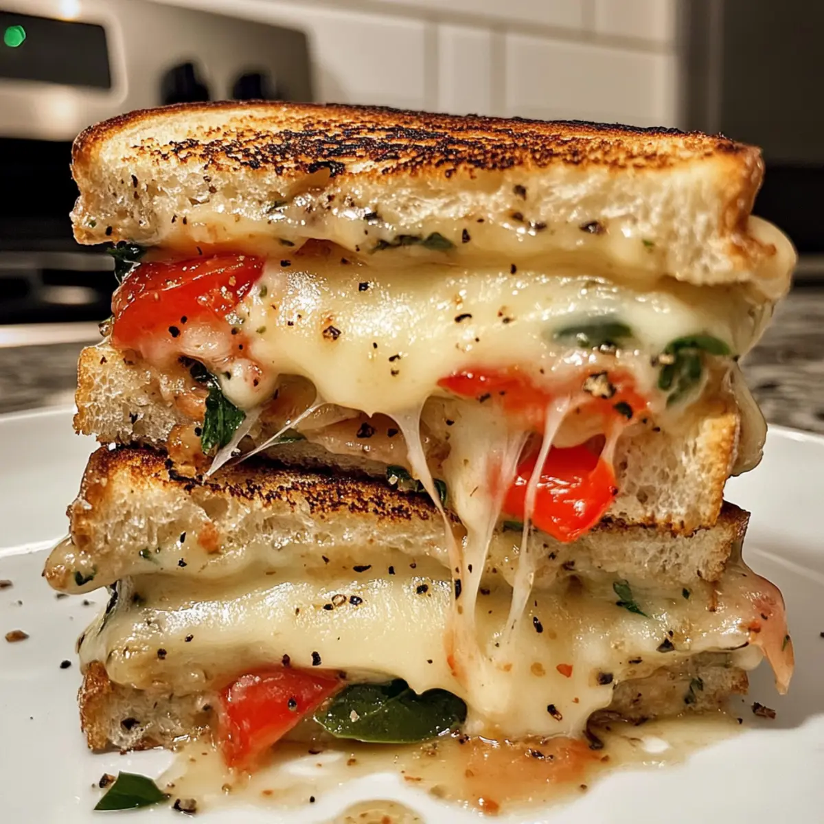 Ultimate Mediterranean Grilled Cheese Sandwich